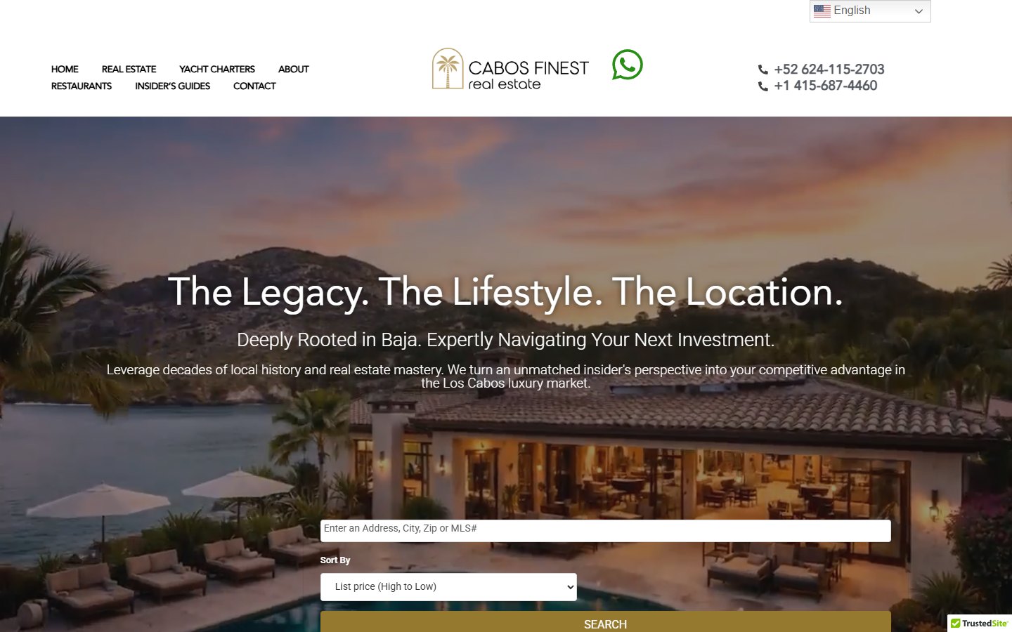 Cabos Finest website