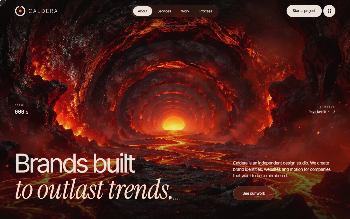 Caldera Studio website