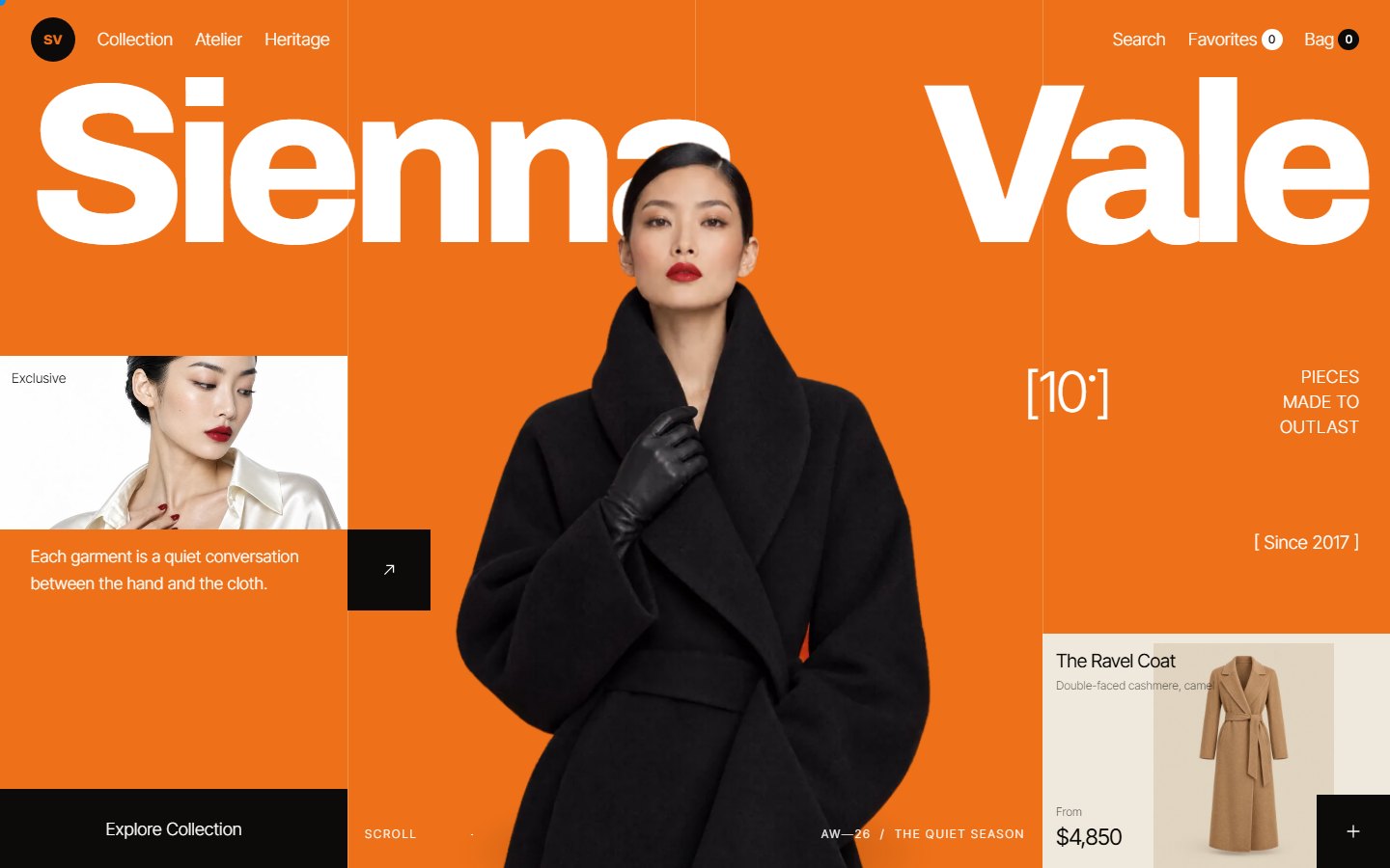 Sienna Vale website