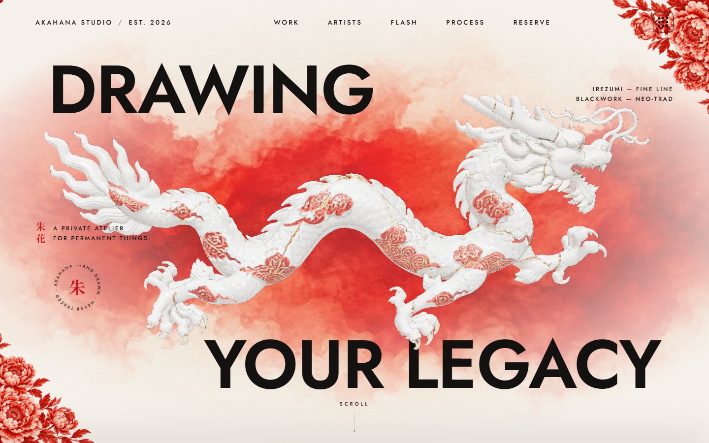 Akahana Tattoo Atelier website
